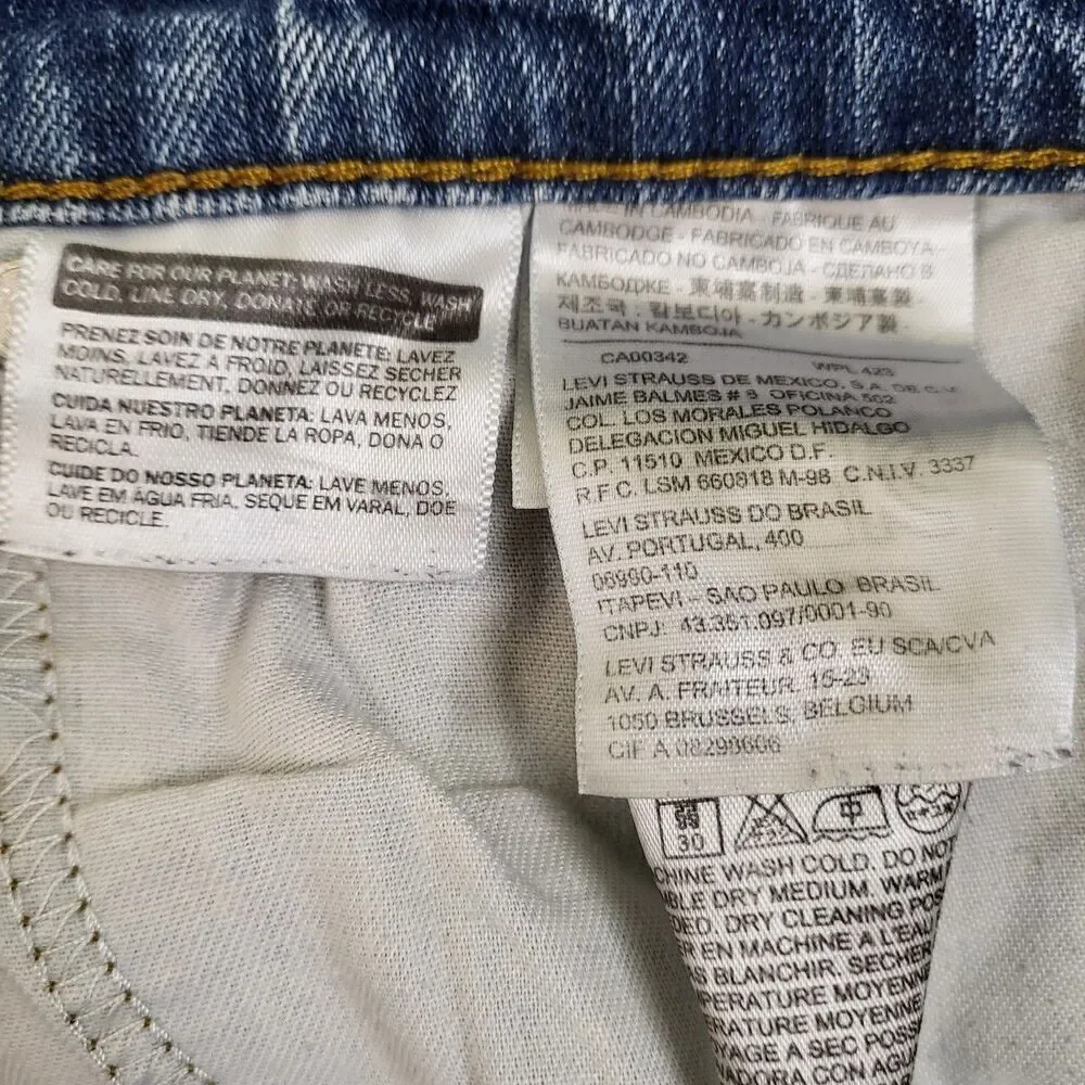 Levi's 511 Slim Fit Mid Rise Jeans Rugged Weight Blue Men's Tag 36x30 SEE DESC